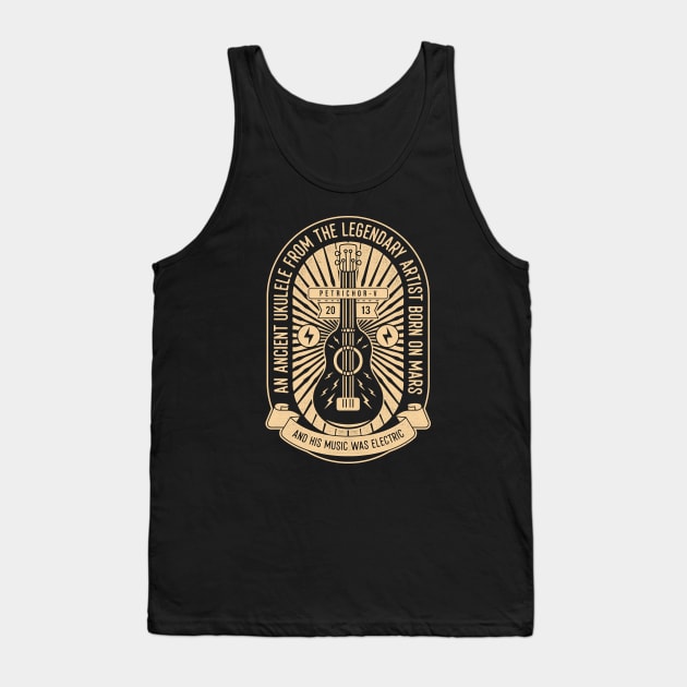 Space Ancient Ukulele Crest Tank Top by Lagelantee